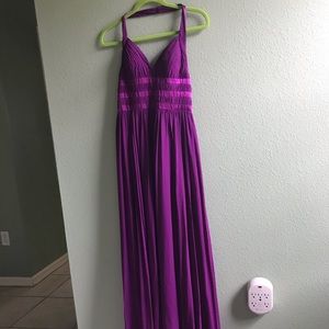 Purple Halter Long Dress